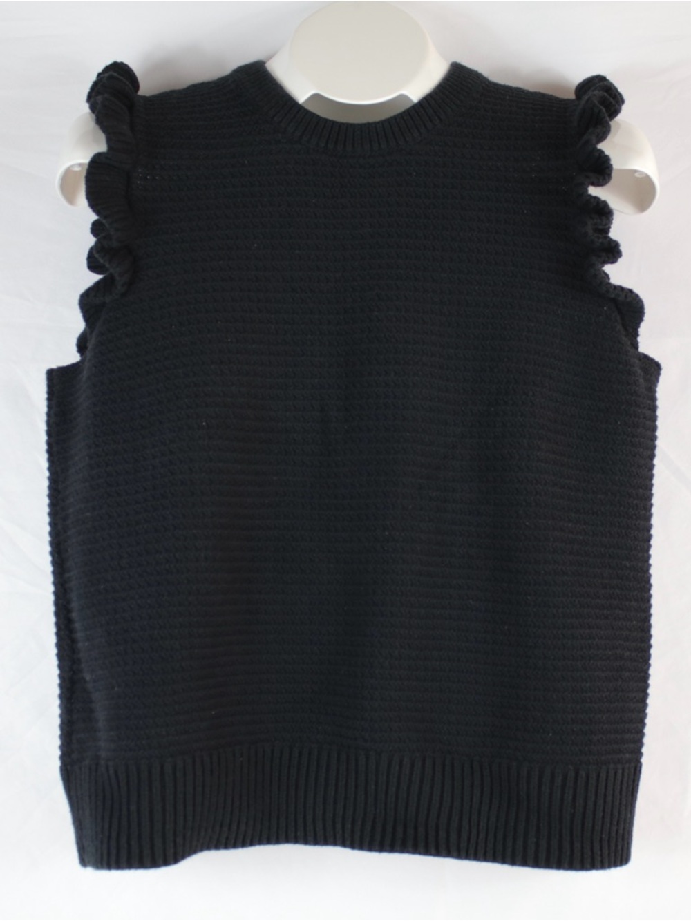J.Crew Black Sleeveless Pullover Knit Sweater Womens Size‎ L